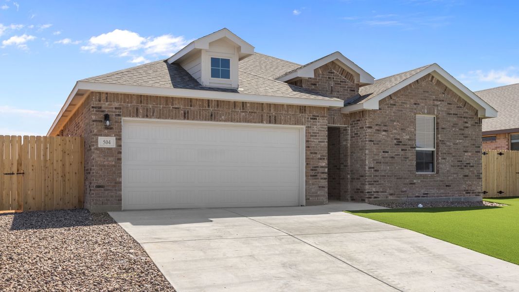 Representative exterior photo of a completed home built from the Cali by D.R. Horton in Legacy South, Midland, TX (Image 15).