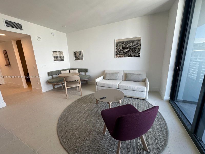 Furnished interior view inside a new home in , Miami (Image 1).