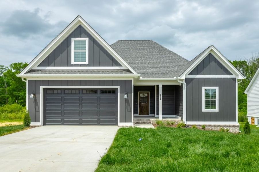 Representative exterior photo of a completed home built from the Ivy Springs by Riverstone Construction, LLC in Faith View, Ooltewah, TN (Image 1). Representative exterior photo of a completed home built from the Ivy Springs by Riverstone Construction, LLC in Faith View, Ooltewah, TN (Image 1).