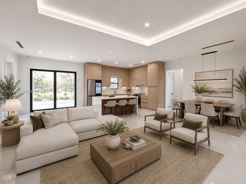 Furnished interior view inside a new home in , Naples (Image 11).