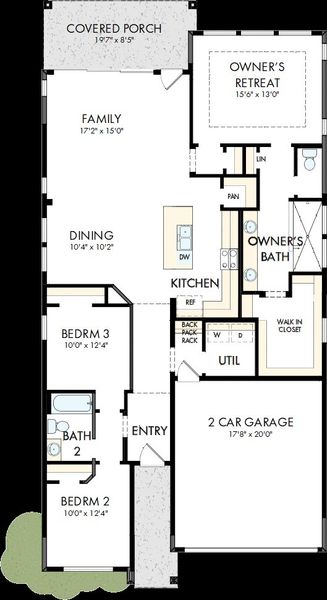 2D floor plan layout of this home in COLTON - Reserve Collection, Todd Mission, TX (Image 3). 2D floor plan layout of this home in COLTON - Reserve Collection, Todd Mission, TX (Image 3).