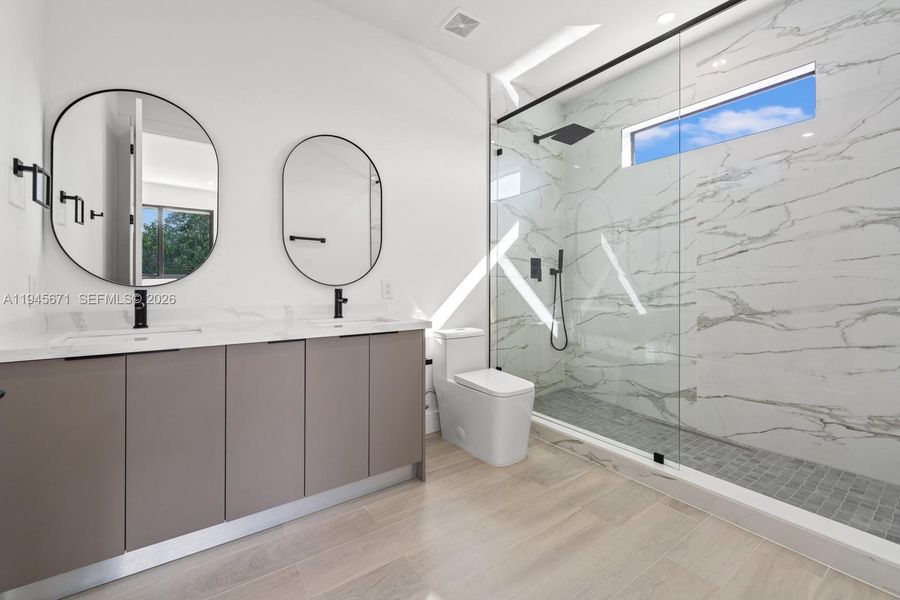 Furnished interior view inside a new home in , Miami (Image 14).