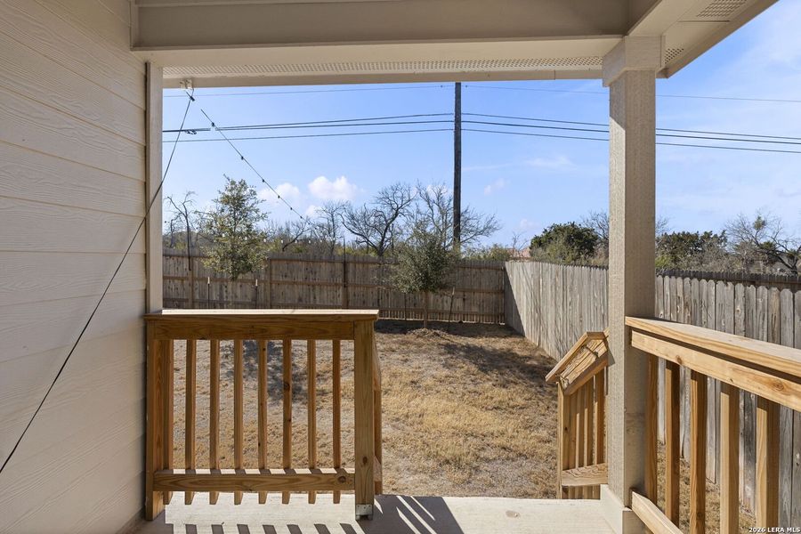Exterior details and patio area of a home in The Canyons at Amhurst, San Antonio (Image 26).