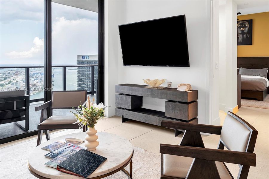 Furnished interior view inside a new home in , Miami (Image 11).