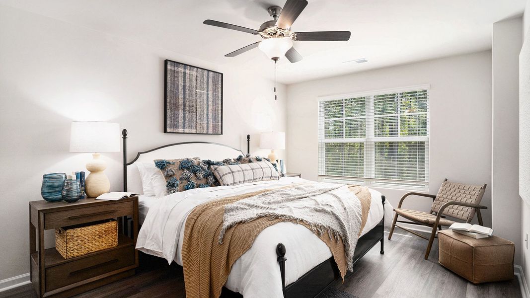 Furnished interior in a model home at The Townes at Amber Bluff in Conway (Image 11).