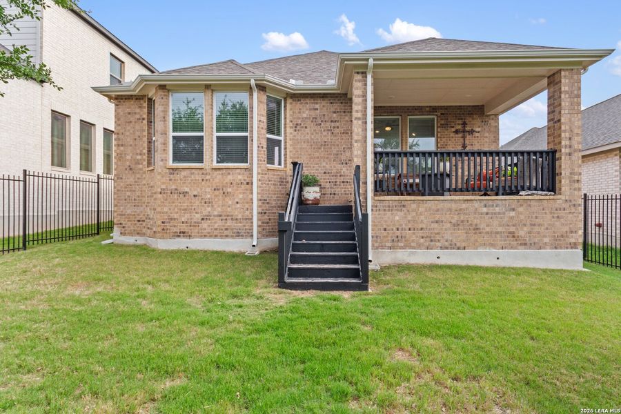 Exterior details and patio area of a home in , Kyle (Image 22).