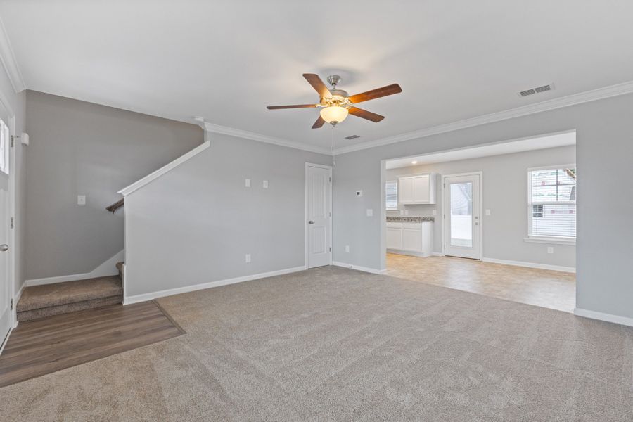 Spacious, unfurnished interior of a new home in Stonehenge, Manchester (Image 9). Spacious, unfurnished interior of a new home in Stonehenge, Manchester (Image 9).
