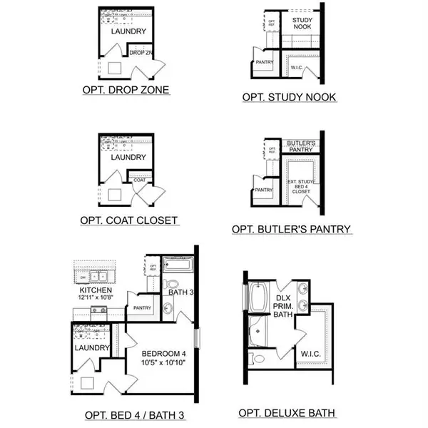 2D floor plan layout of this home in Waverly Estates, Josephine, TX (Image 3).