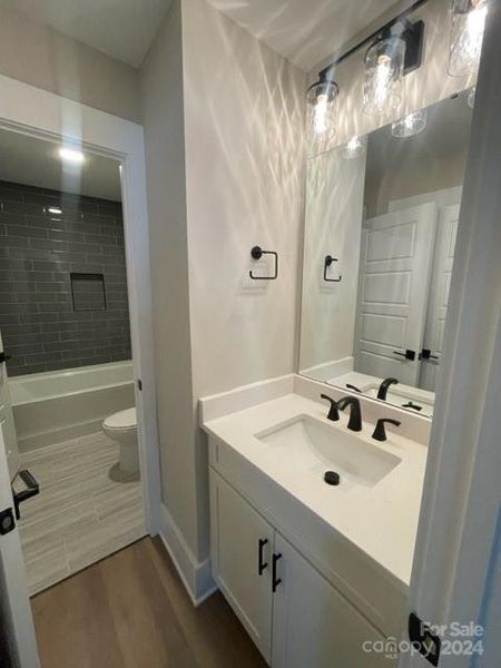 Shared bath separate sink areas