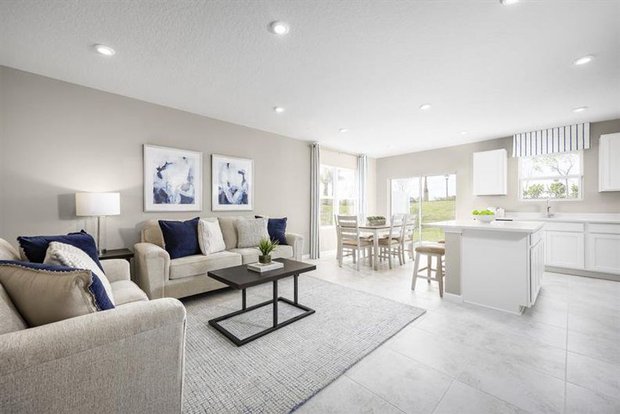 Representative furnished interior of a home built from the Piper End Unit by Ryan Homes in Terra Lago Townhomes, Indiantown (Image 6).