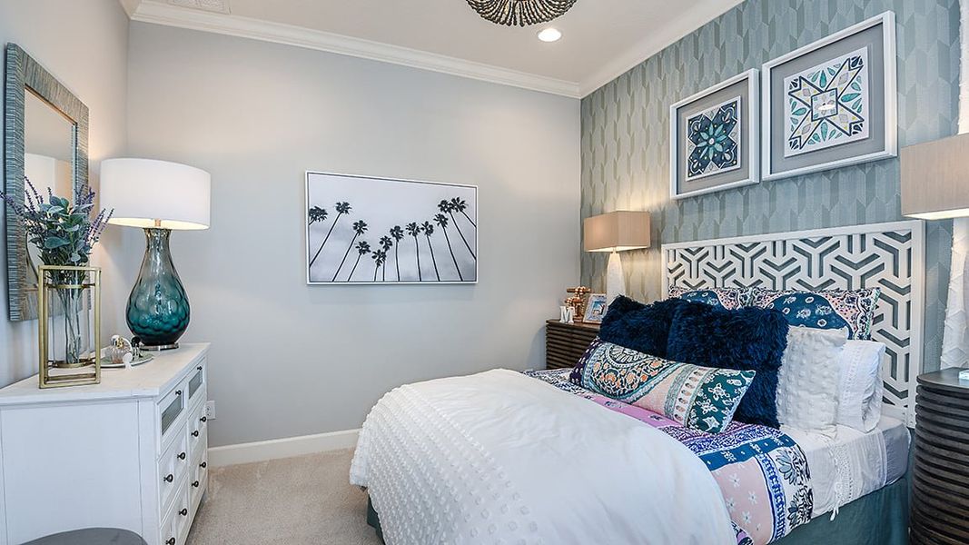 Representative furnished interior of a home built from the Humboldt by Taylor Morrison in Victoria Lakes, Odessa (Image 12).