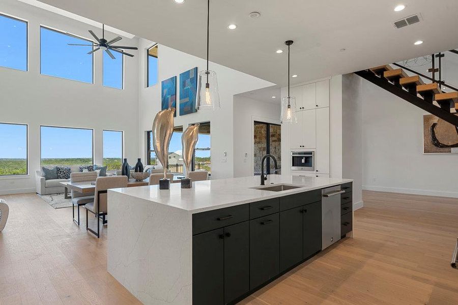 Furnished interior view inside a new home in Milky Way at River Place, Austin (Image 9).