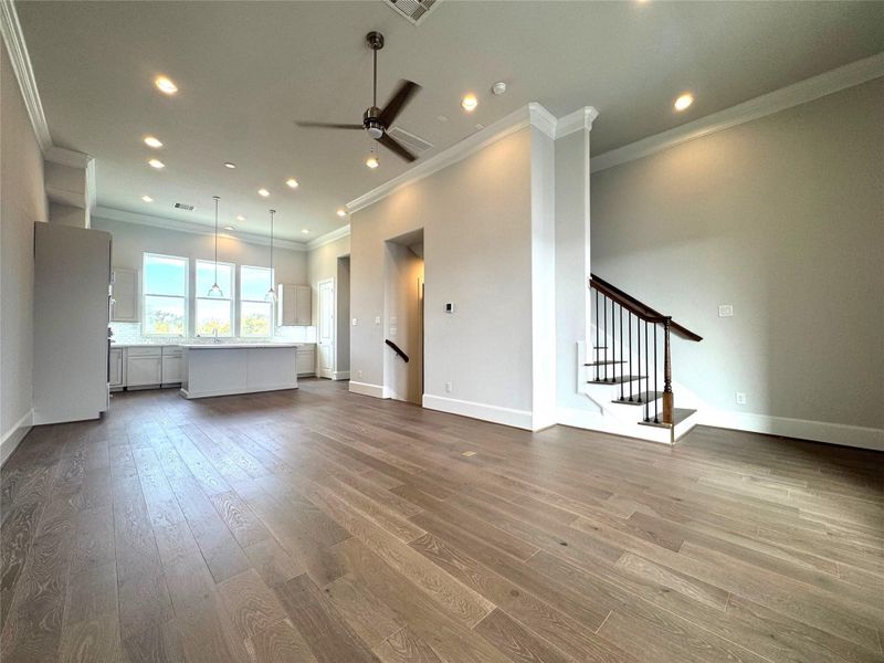 Soaring 12' ceilings in living area!
