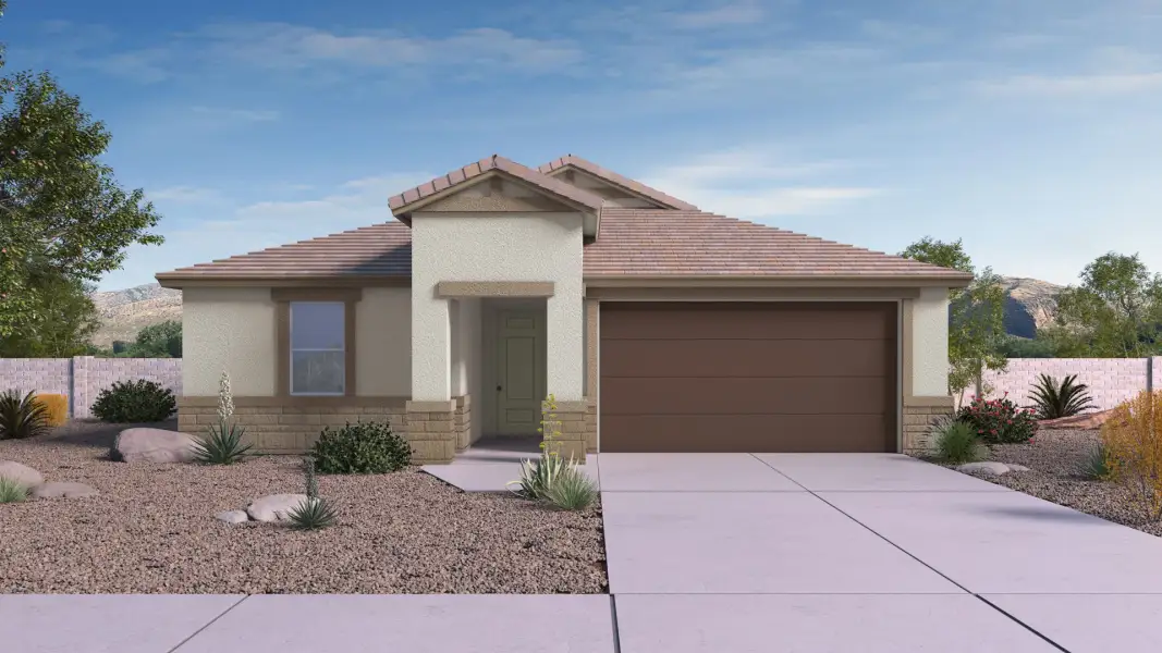 Representative exterior photo of a completed home built from the Kingston by D.R. Horton in Windrose, Waddell, AZ (Image 20). Representative exterior photo of a completed home built from the Kingston by D.R. Horton in Windrose, Waddell, AZ (Image 20).