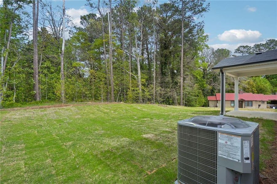 Exterior details and patio area of a home in Westmont Preserve, Powder Springs (Image 3).
