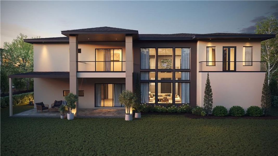 Front exterior of a new home in , Lawrenceville, GA, highlighting curb appeal (Image 4).