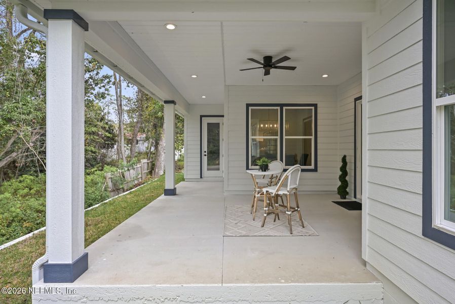 Exterior details and patio area of a home in , Jacksonville (Image 39).