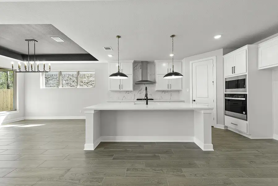 Furnished interior view inside a new home in Bridgeland, Cypress (Image 3). Furnished interior view inside a new home in Bridgeland, Cypress (Image 3).