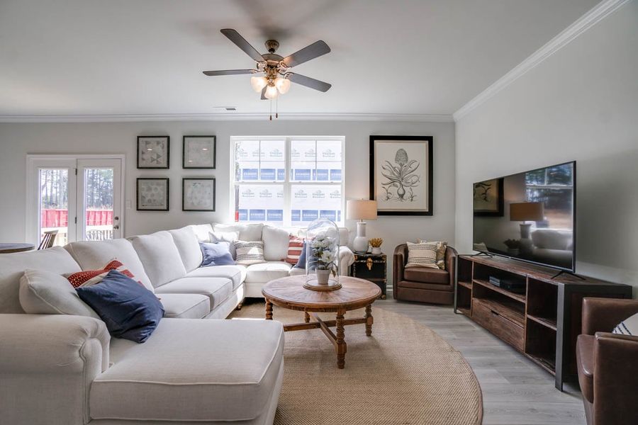 Representative furnished interior of a home built from the HAYDEN by D.R. Horton in Hartmann Crossing, Lebanon (Image 6).
