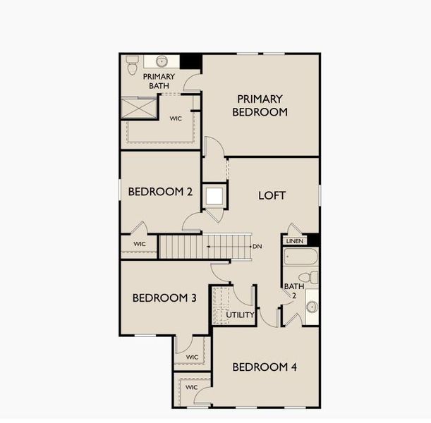 2D floor plan layout of this home in Eagles Landing, Elgin, TX (Image 3).