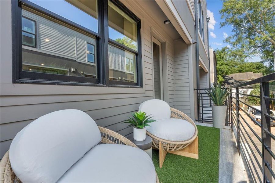 Exterior details and patio area of a home in The Harman, Atlanta (Image 3).