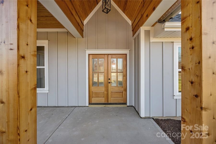 Exterior details and patio area of a home in , Locust (Image 25).