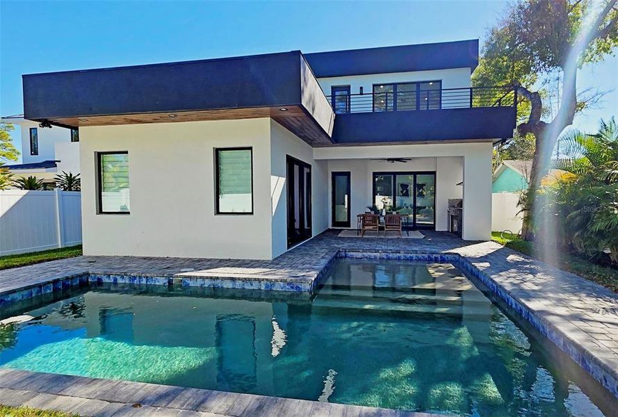 Exterior details and patio area of a home in , Sarasota (Image 38).