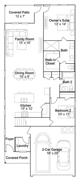 2D floor plan layout of this home in Pelly Place, Baytown, TX (Image 3). 2D floor plan layout of this home in Pelly Place, Baytown, TX (Image 3).