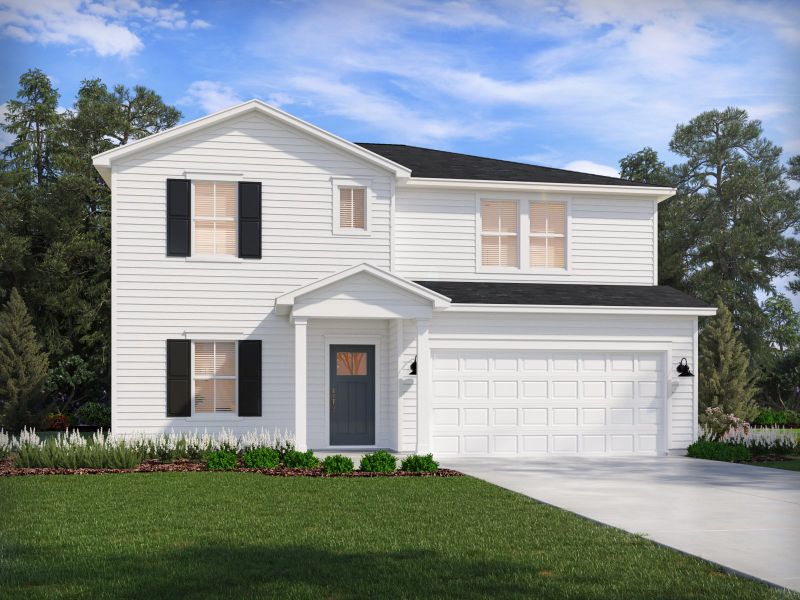 Representative exterior photo of a completed home built from the Sherwood by Meritage Homes in River Ridge, Clarksville, TN (Image 2). Representative exterior photo of a completed home built from the Sherwood by Meritage Homes in River Ridge, Clarksville, TN (Image 2).