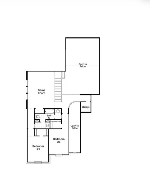 2D floor plan layout for the Foxleigh by Highland Homes in Meraki: 60ft. lots, Forney, TX (Image 5).