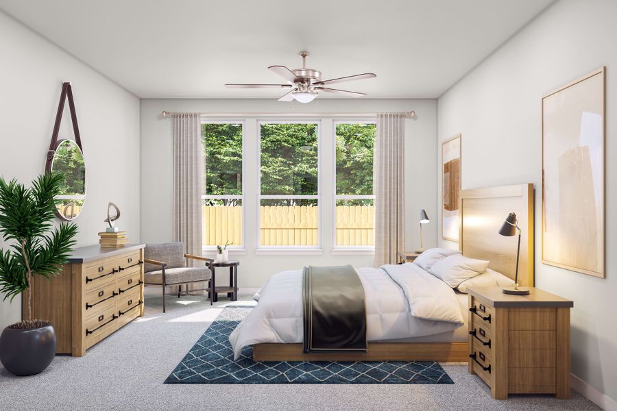 Representative furnished interior of a home built from the Fieldstone by Tri Pointe Homes in Lariat, Liberty Hill (Image 9).