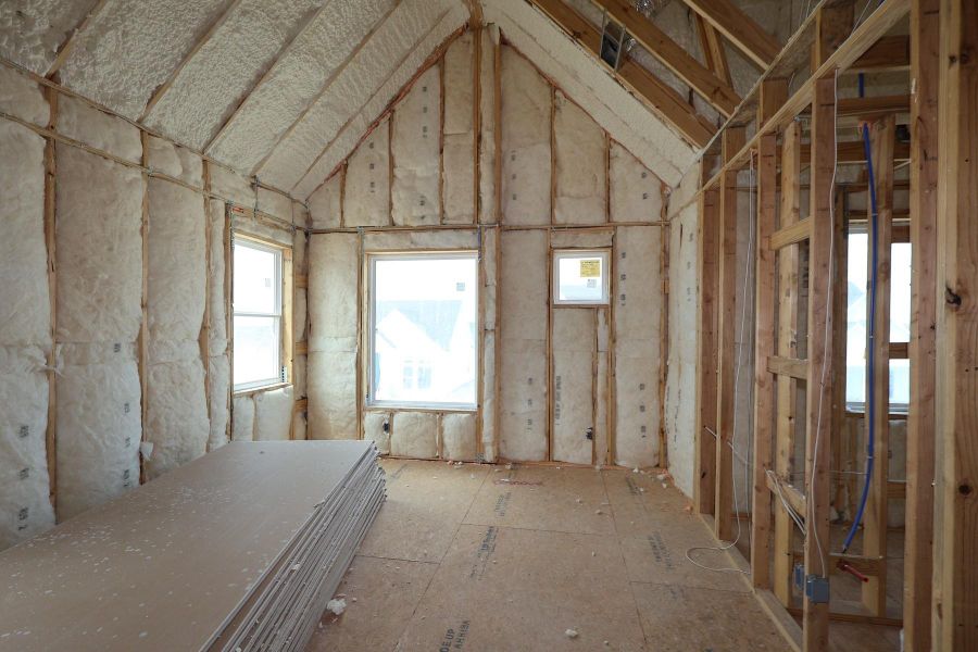 In-progress construction of a new home in Bridgeland Central: Emerald Heights - Cottages Row Collection, Cypress, TX (Image 14).