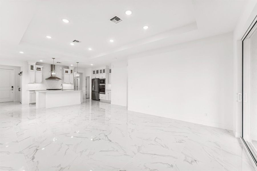 Kitchen, Dining Area & Great Room