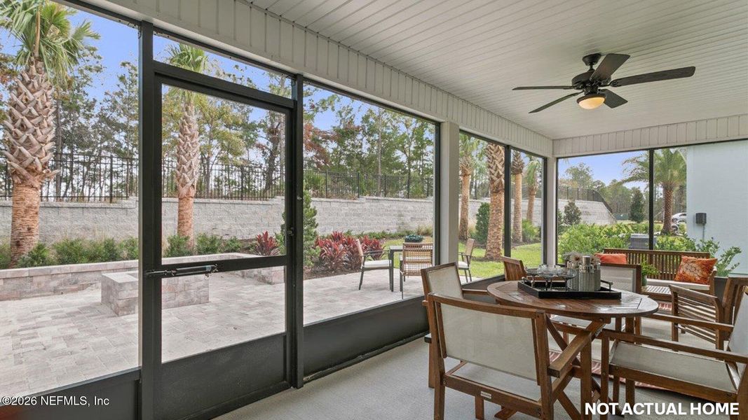 Exterior details and patio area of a home in Sawmill Branch, Palm Coast (Image 26).