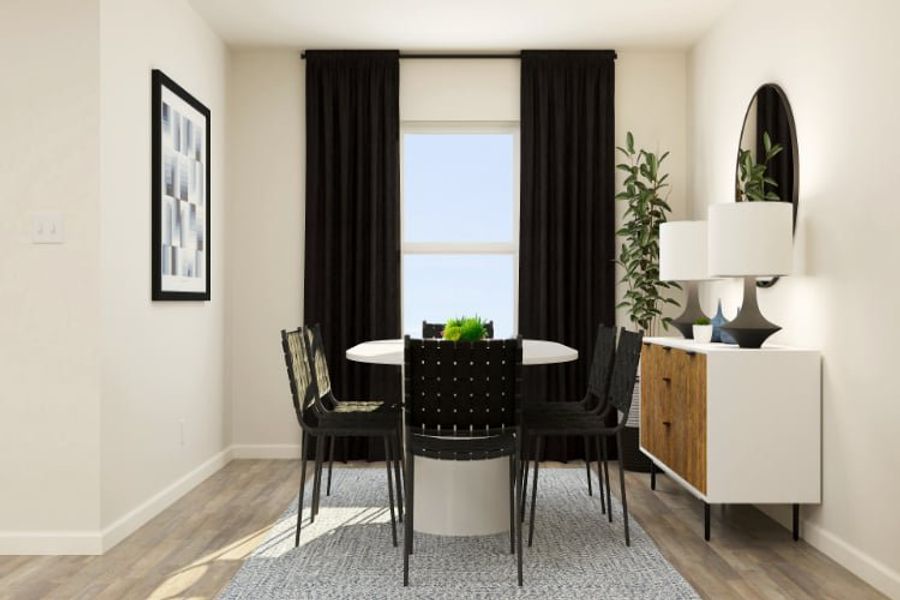 A dining room table with chairs. A dining room table with chairs.