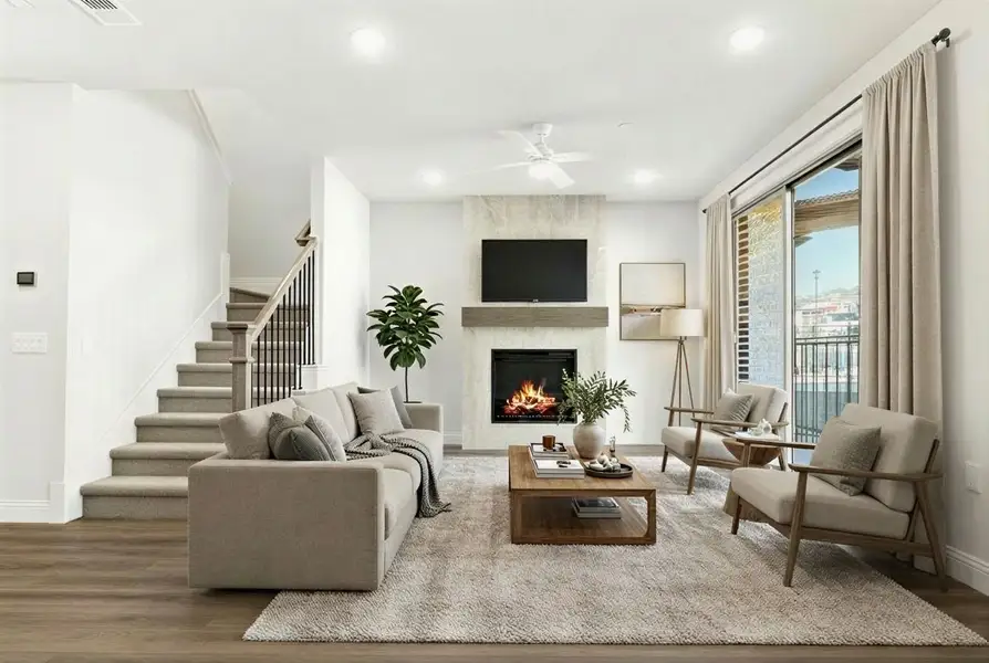 Furnished interior view inside a new home in The Tribute, The Colony (Image 3). Furnished interior view inside a new home in The Tribute, The Colony (Image 3).