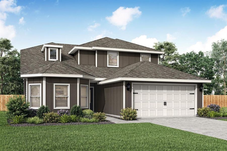 This is an example of a Cypress floorplan. The estimate construction completion date for the Cypress built at 1001 Tempe Lane is June 2025. *Exterior finishes may differ from what is shown in the photo.*