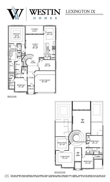 2D floor plan layout of this home in Sunterra, Katy, TX (Image 3).