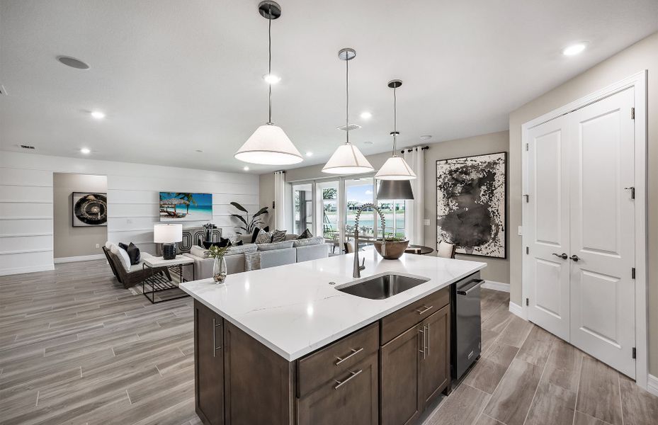 Representative furnished interior of a home built from the Easley by DiVosta in Emerson Oaks, Vero Beach (Image 14).