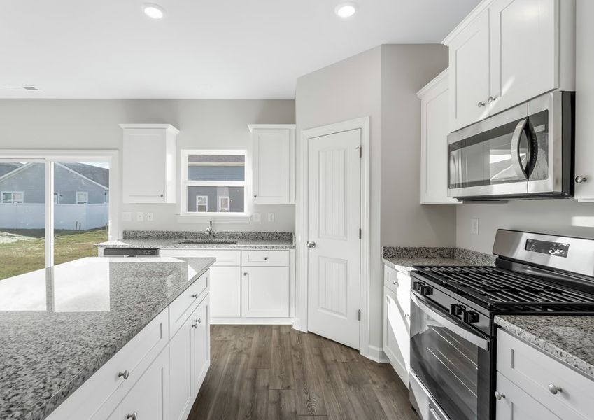 Each home comes with stainless steel appliances