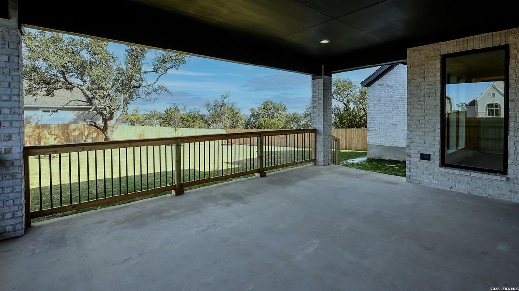 Exterior details and patio area of a home in Johnson Ranch, Bulverde (Image 3).