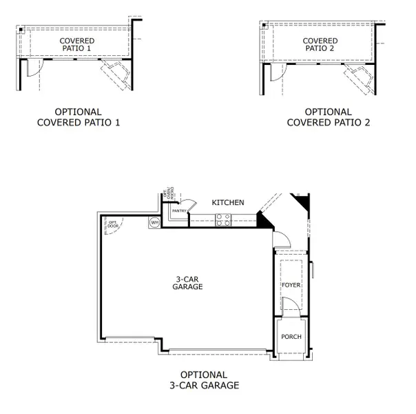 2D floor plan layout for the Concept 1937 by Landsea Homes in Hunters Ridge, Crowley, TX (Image 5).