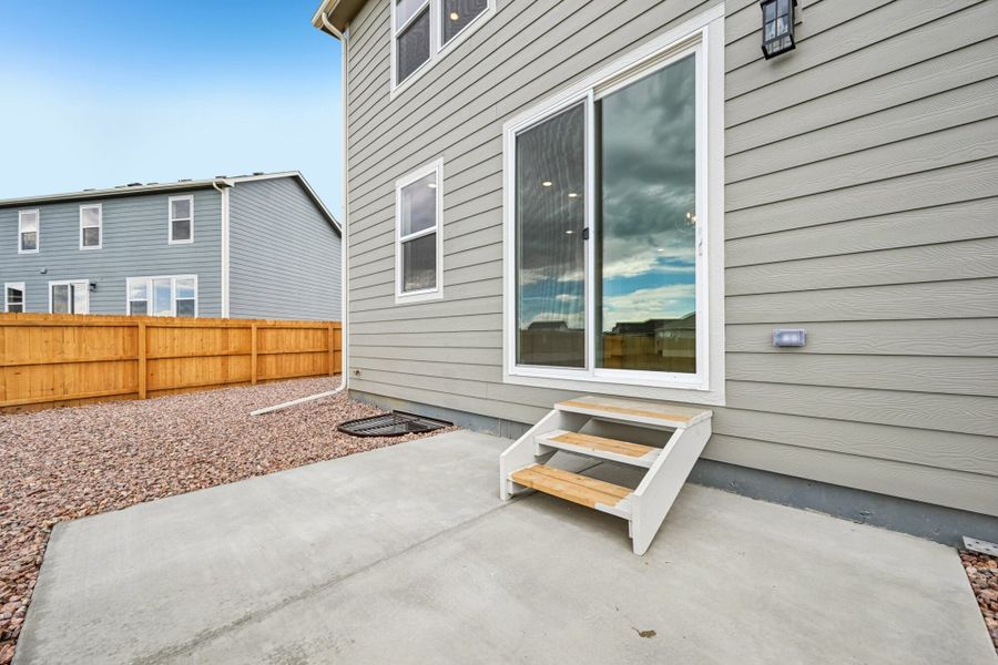 Exterior details and patio area of a home in The Glen, Colorado Springs (Image 3). Exterior details and patio area of a home in The Glen, Colorado Springs (Image 3).
