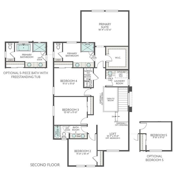 2D floor plan layout of this home in Medley at Reunion Ridge, Commerce City, CO (Image 4).