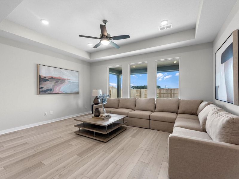 Furnished interior view inside a new home in Mason Woods, Cypress (Image 8).