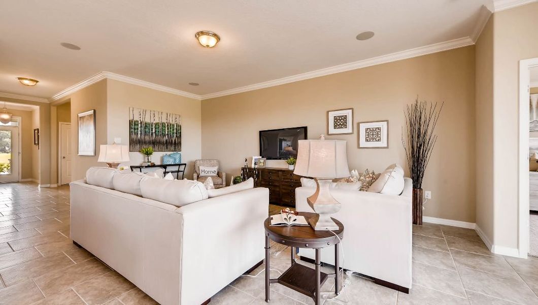 Furnished interior in a model home at Preserves at Lakeside Landings in Winter Haven (Image 37).
