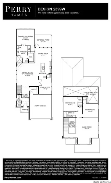 2D floor plan layout of this home in The Parklands, Schertz, TX (Image 2).