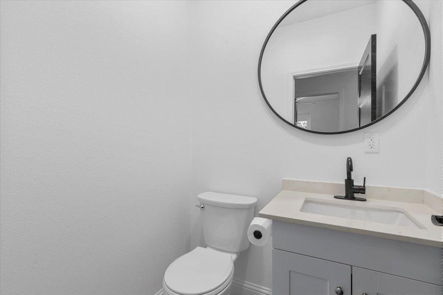 Guest bathroom in hallway. Guest bathroom in hallway.