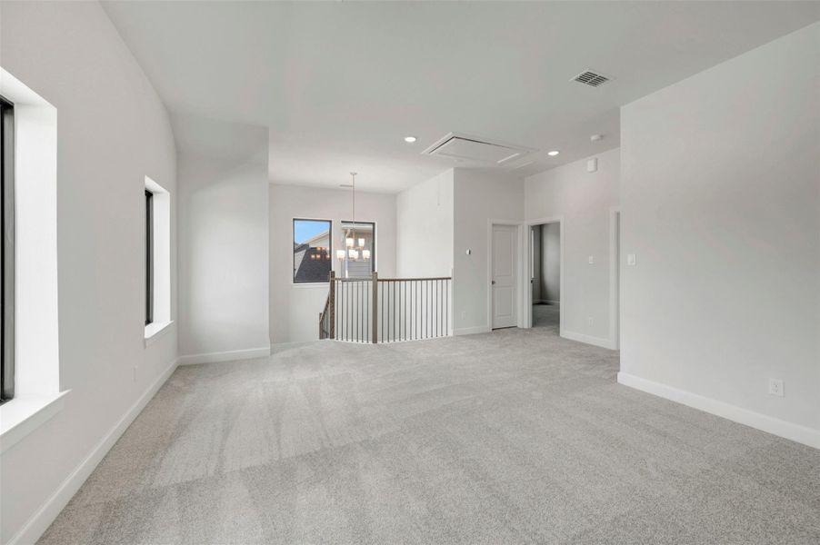 Spacious, unfurnished interior of a new home in Sienna - Landmark Row Collection, Missouri City (Image 24). Spacious, unfurnished interior of a new home in Sienna - Landmark Row Collection, Missouri City (Image 24).