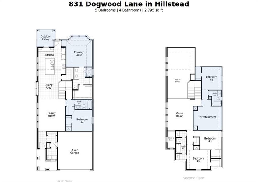 2D floor plan layout of this home in Hillstead, Lavon, TX (Image 4). 2D floor plan layout of this home in Hillstead, Lavon, TX (Image 4).